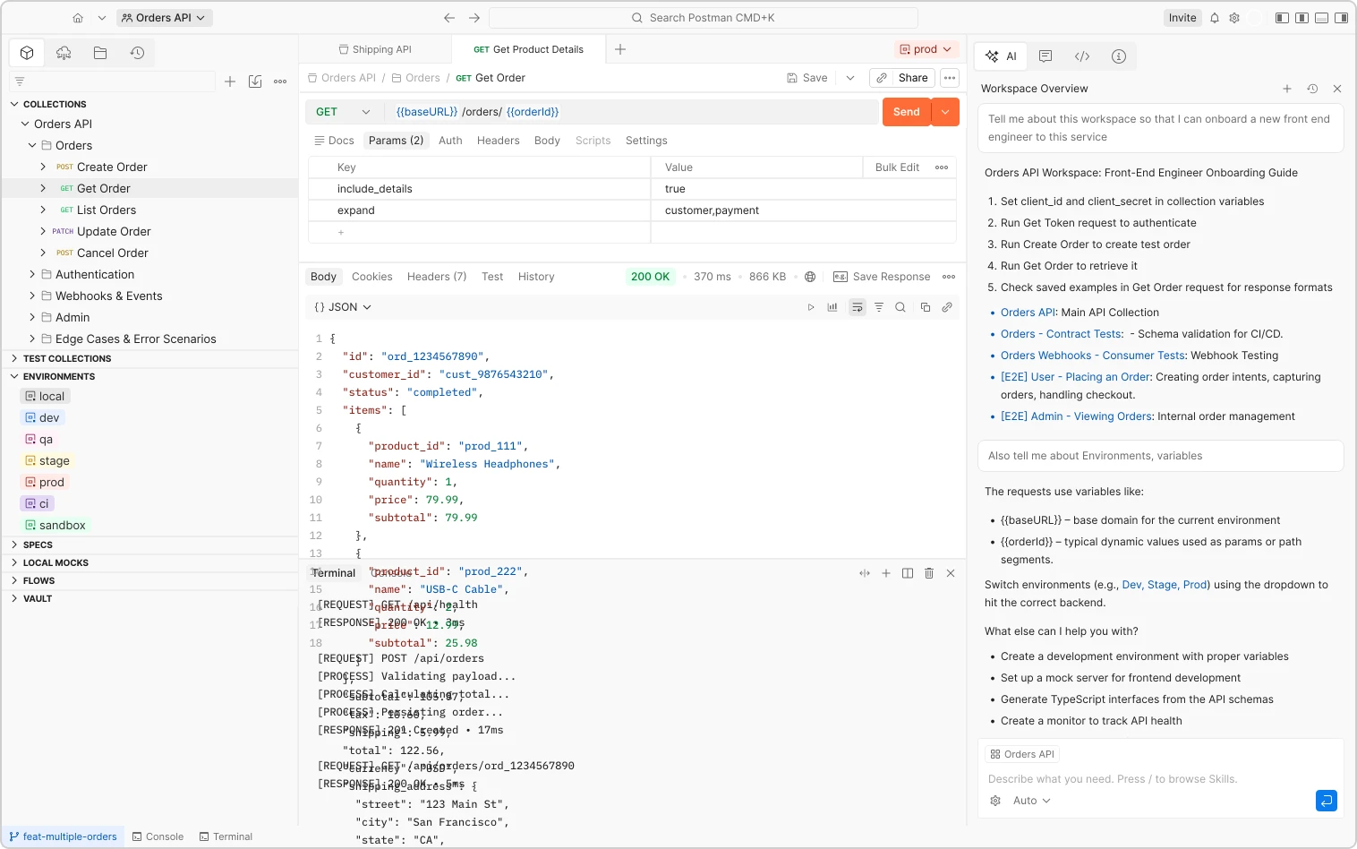 Postman API 接口测试工具界面截图 - 中文版下载